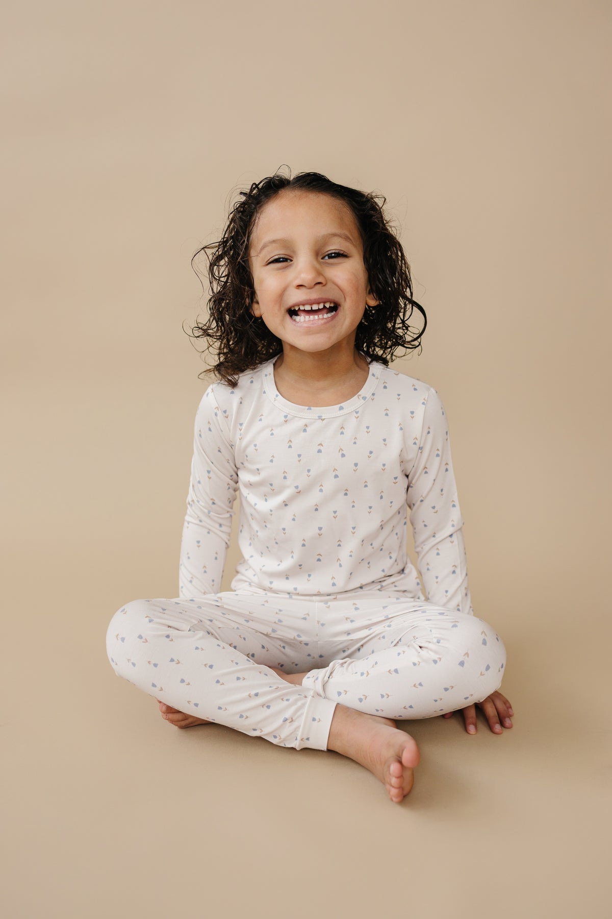 Tiny Tulips 2pc Bamboo Pajamas — Little Joy Co.