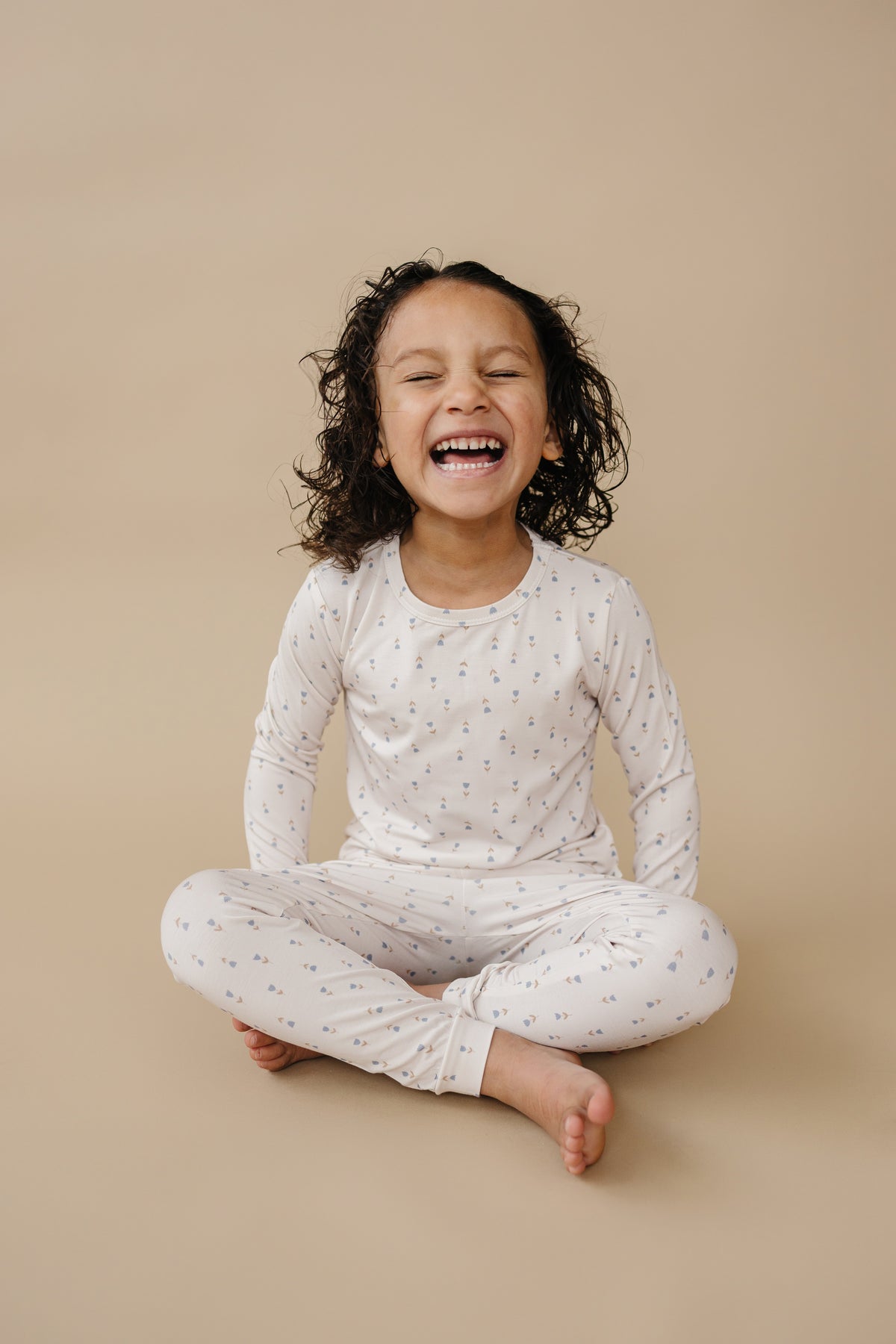 Tiny Tulips 2pc Bamboo Pajamas — Little Joy Co.