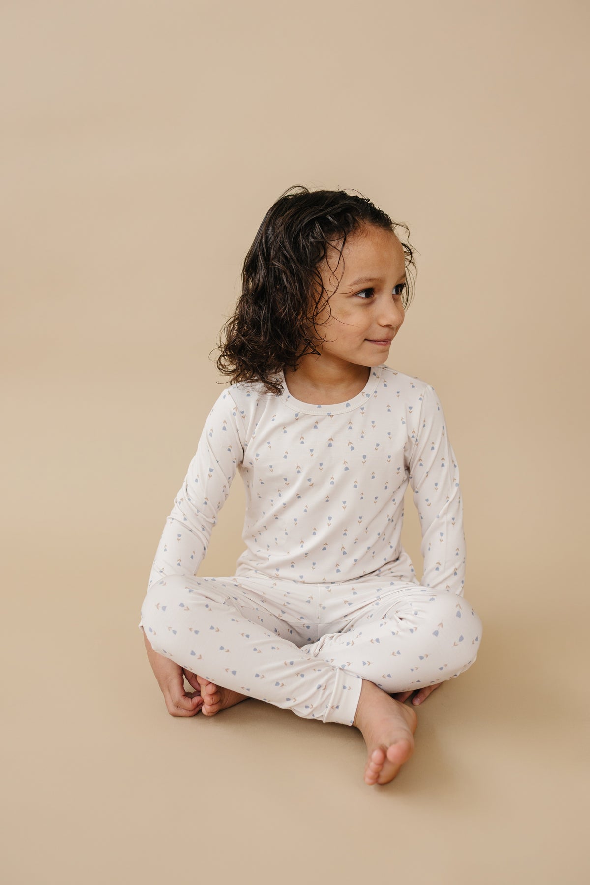 Tiny Tulips 2pc Bamboo Pajamas — Little Joy Co.