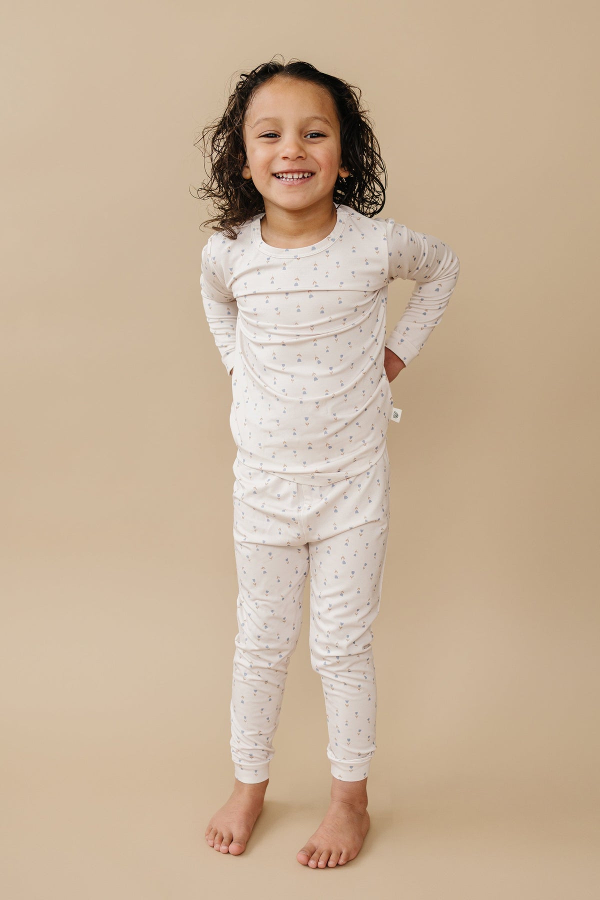 Tiny Tulips 2pc Bamboo Pajamas — Little Joy Co.