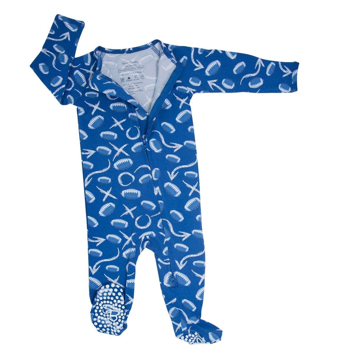 Allen Work Zipper Footie — Sweet Bamboo