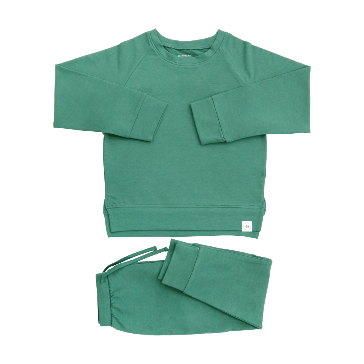 Alpine Green Crew Neck Jogger Set — Sweet Bamboo
