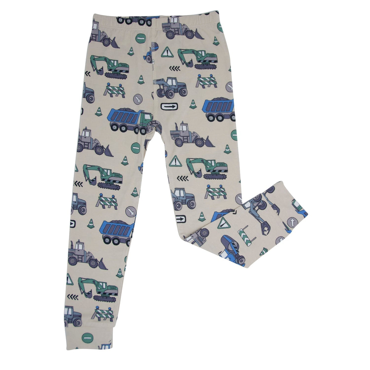 Trucks Diggers Construction Big Kid Pajama — Sweet Bamboo