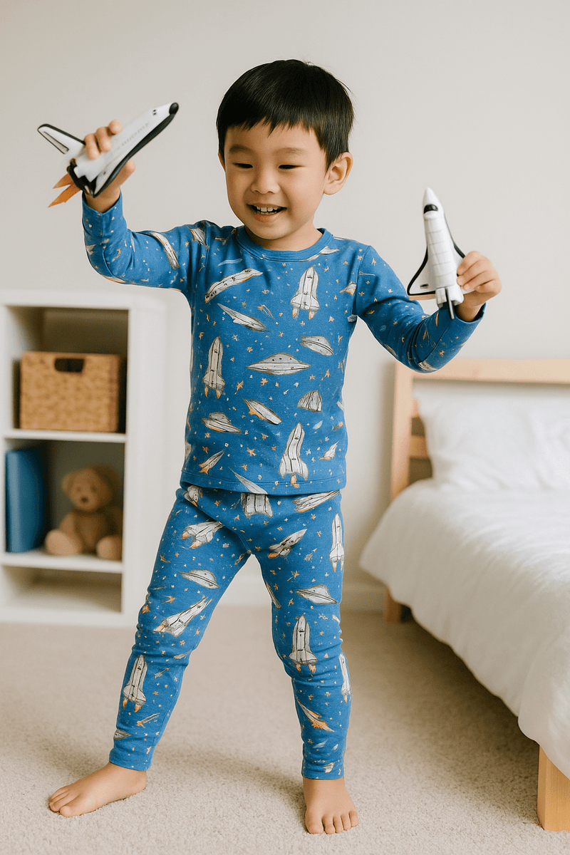 Big Kid Pajama Deep in Orbit — Sweet Bamboo