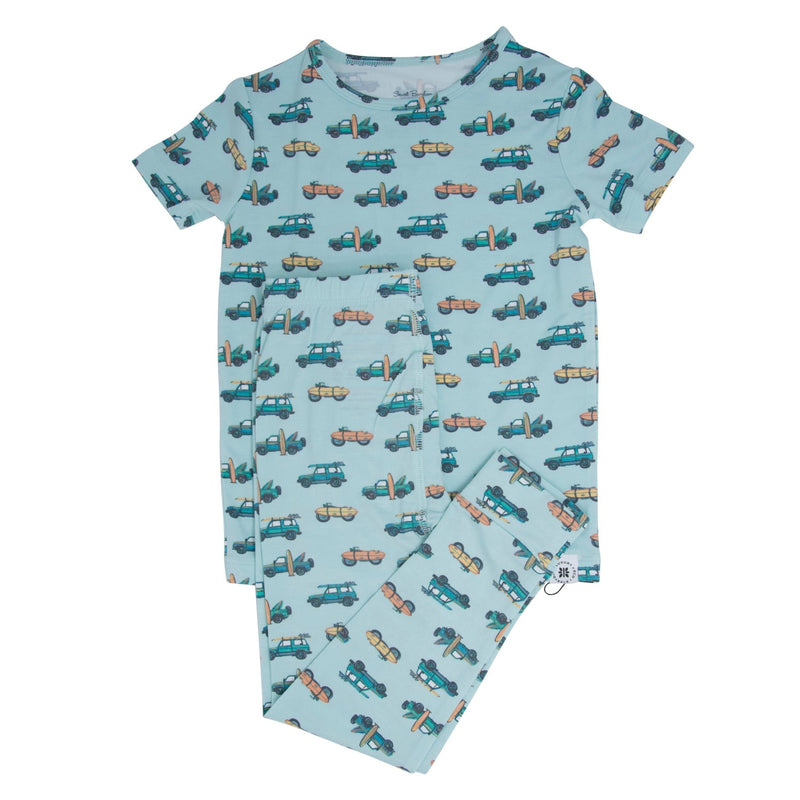 Surfing Beach Big Kid Pajama S/S — Sweet Bamboo
