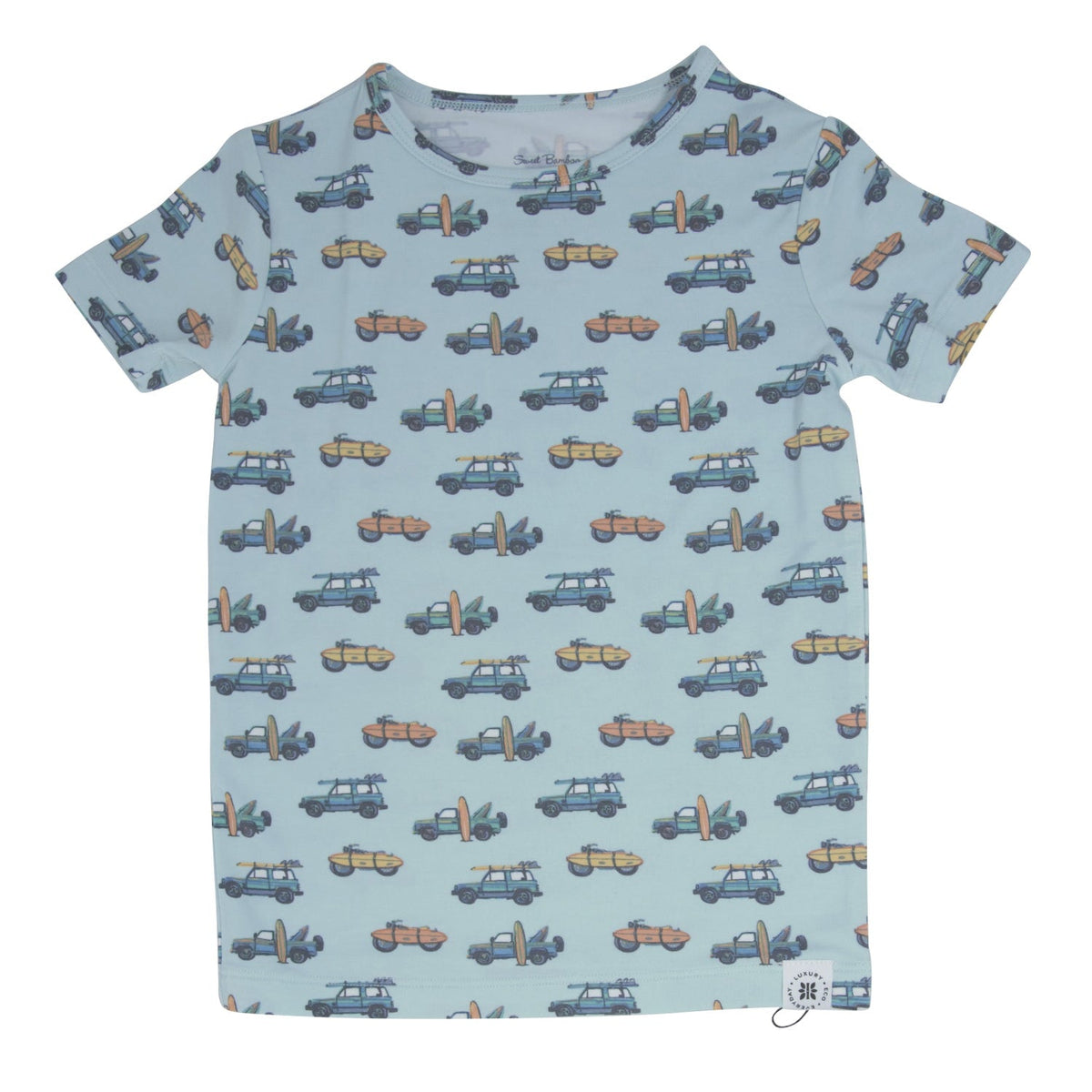 Surfing Beach Big Kid Pajama S/S — Sweet Bamboo