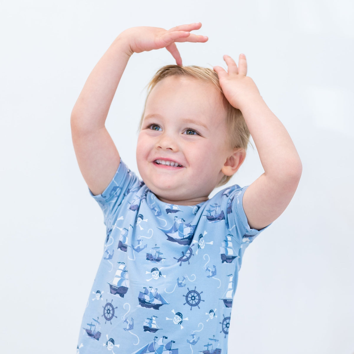 Pirate Ships Big Kid Pajama S/S — Sweet Bamboo