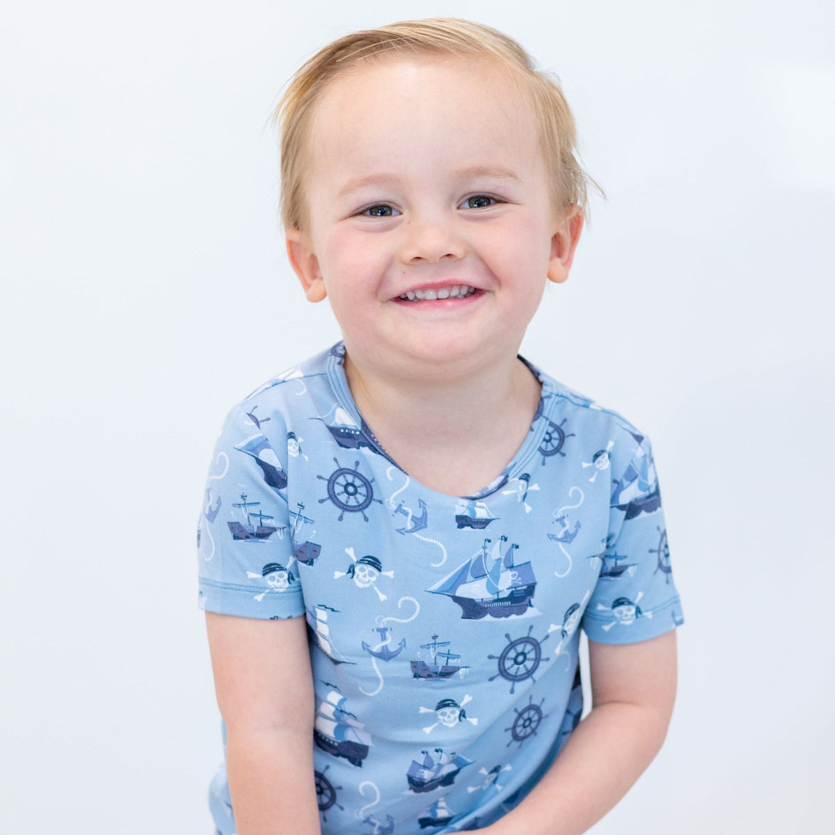 Pirate Ships Big Kid Pajama S/S — Sweet Bamboo
