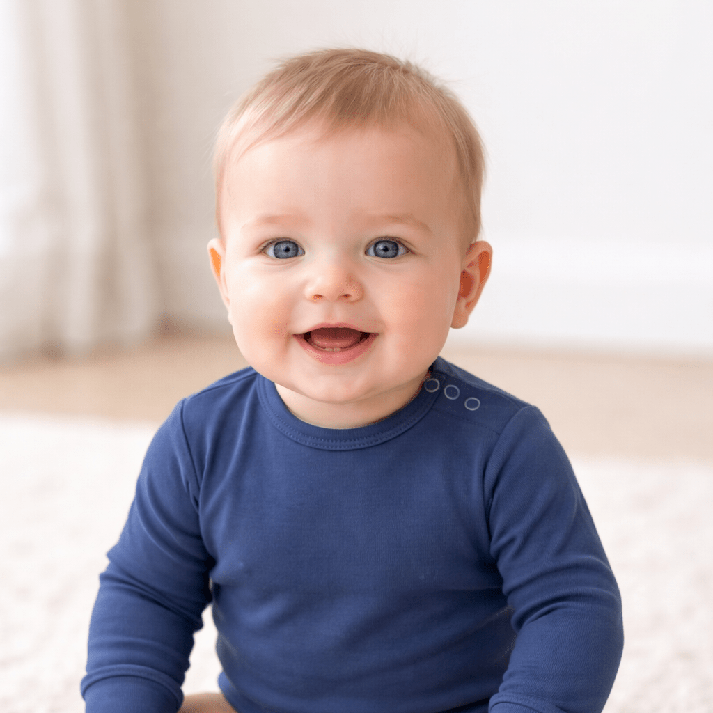 Blue Titan Long Sleeve Bodysuit — Sweet Bamboo