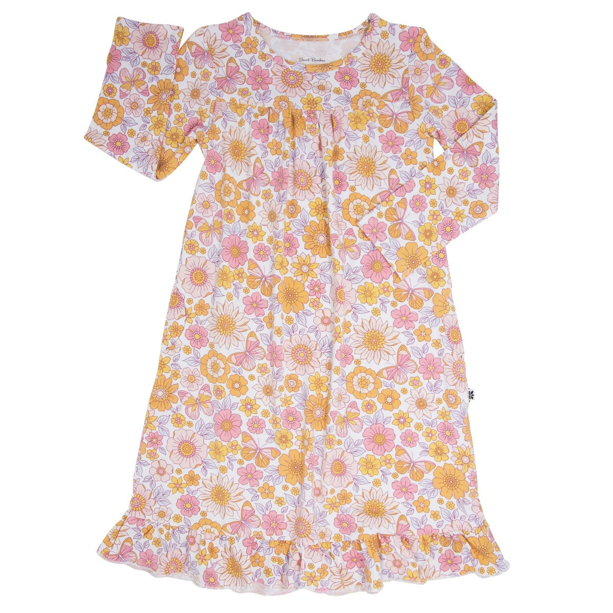 Retro Vintage Flowers Boho Dress — Sweet Bamboo