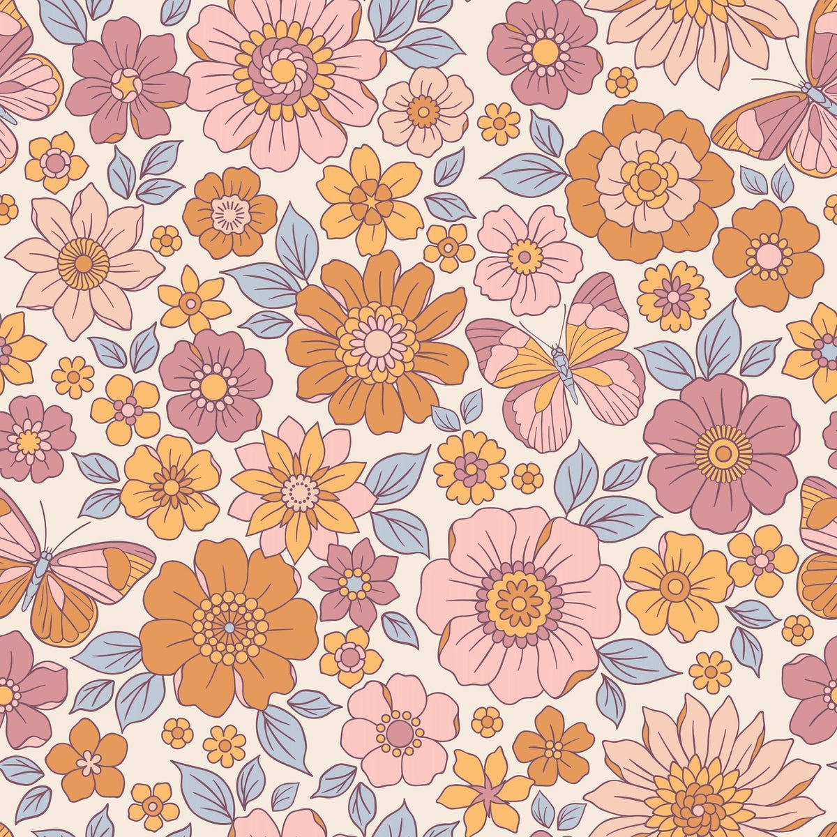 Retro Vintage Flowers Boho Dress — Sweet Bamboo