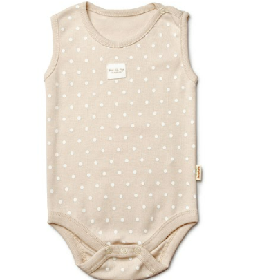 Brown Sleveless Polka Dot Organic — Honey and Hive