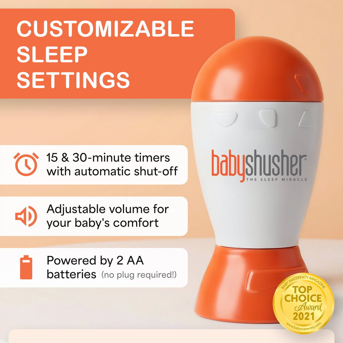 Baby Shusher Sound Machine – Real Human Shushing Sound for Newborn Sleep & Soothing — Shusher