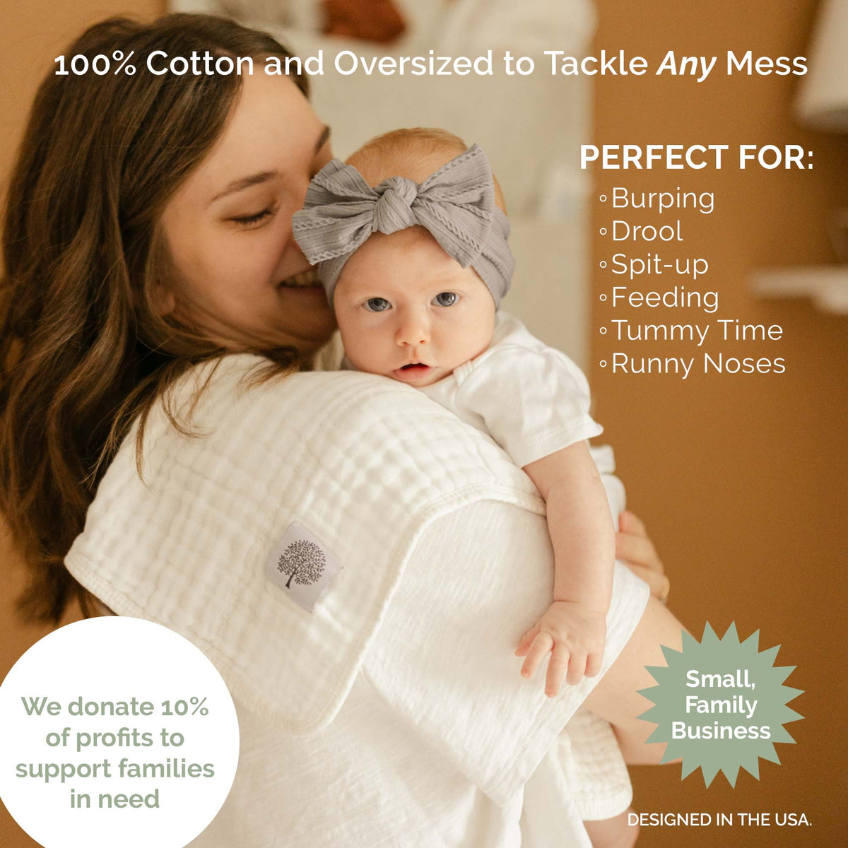 Estes Set - Muslin Burp Cloths (4 Pack) — Parker Baby Co.