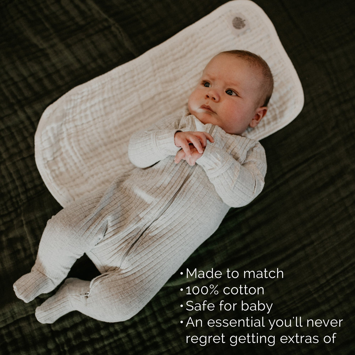 Pebble Set - Muslin Burp Cloths (4 Pack) — Parker Baby Co.