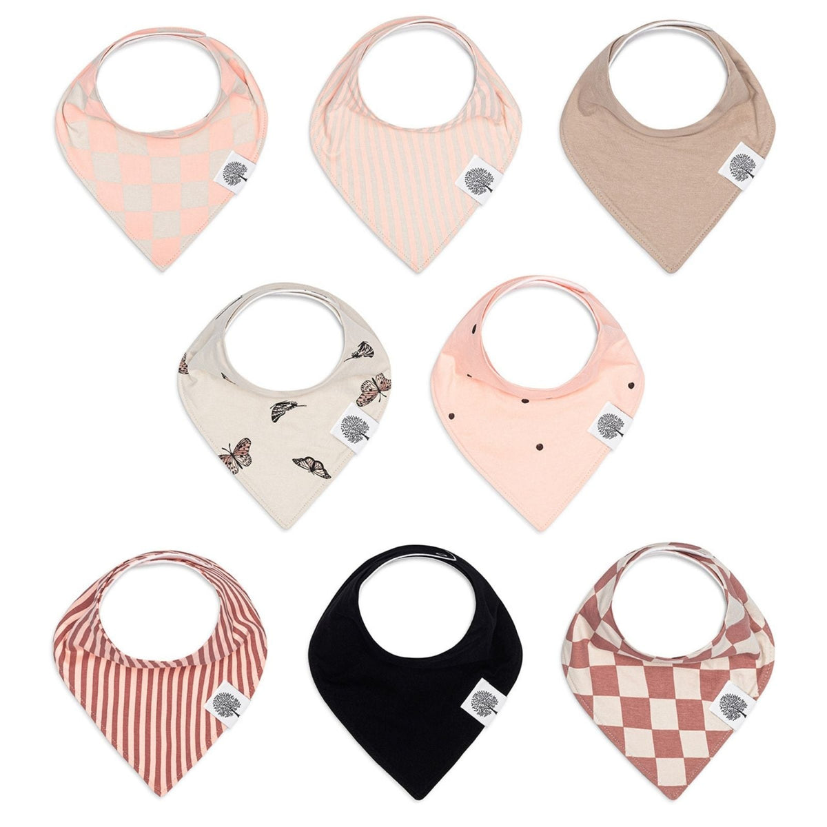 Butterfly Bandana Bib Set (8 pack) — Parker Baby Co.