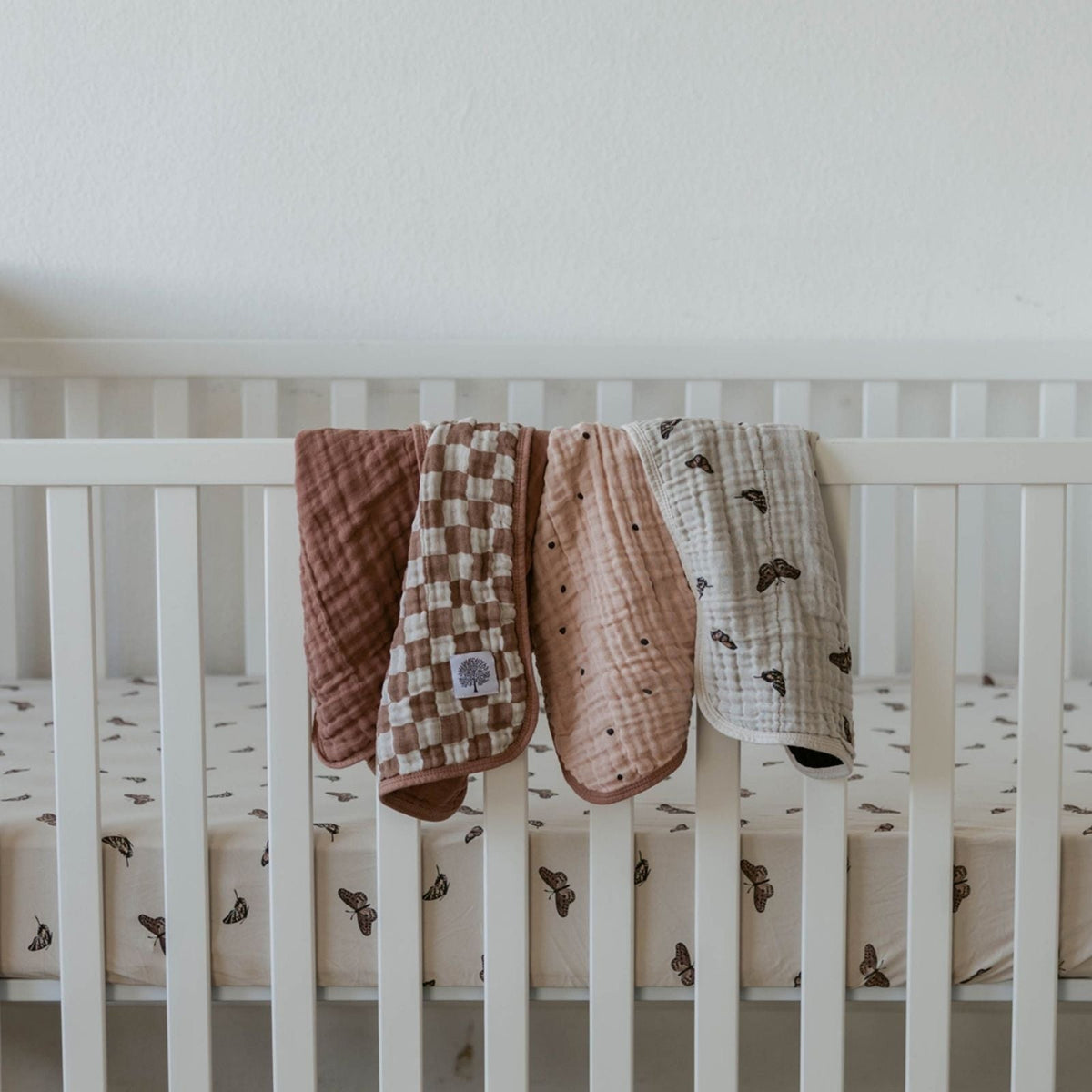 Butterfly Set - Muslin Burp Cloths (4 Pack) — Parker Baby Co.