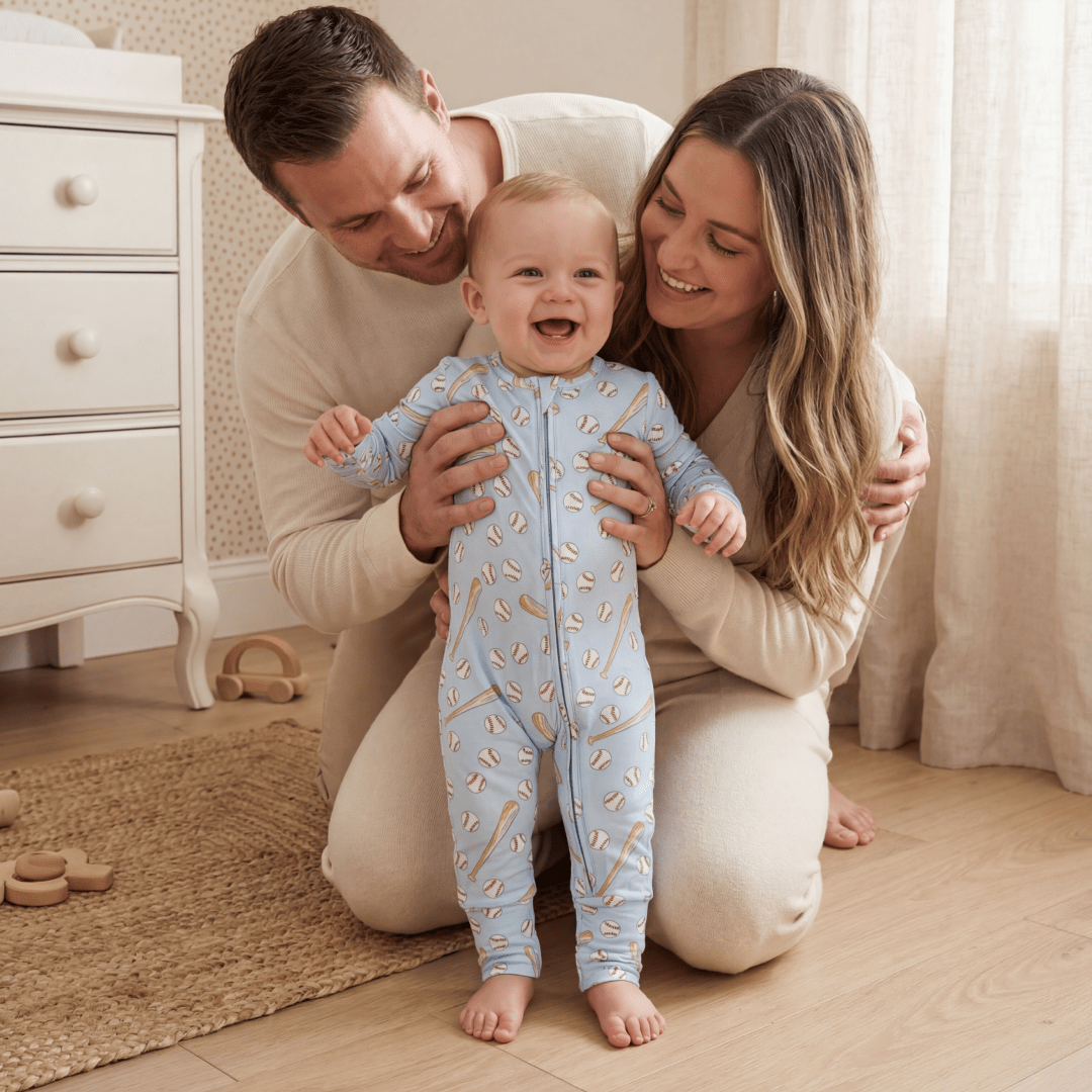 Classic Baseball Convertible Romper — Sweet Bamboo