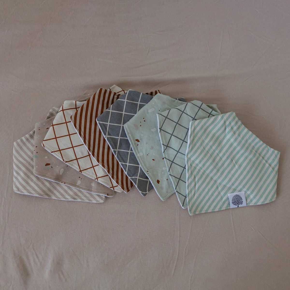 Clay Bandana Bib Set (8 pack) — Parker Baby Co.