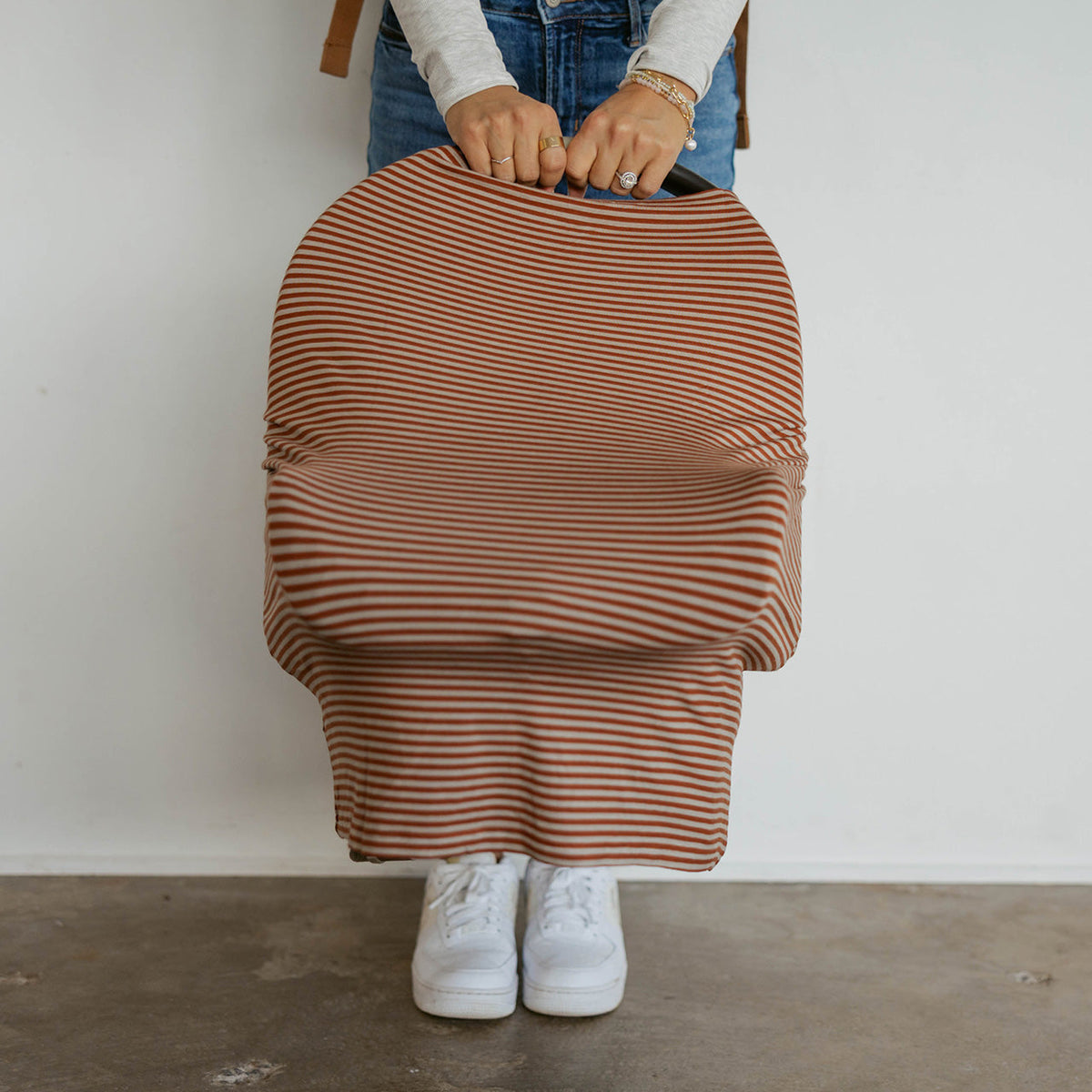 Multi-use Cover, Clay Stripe — Parker Baby Co.