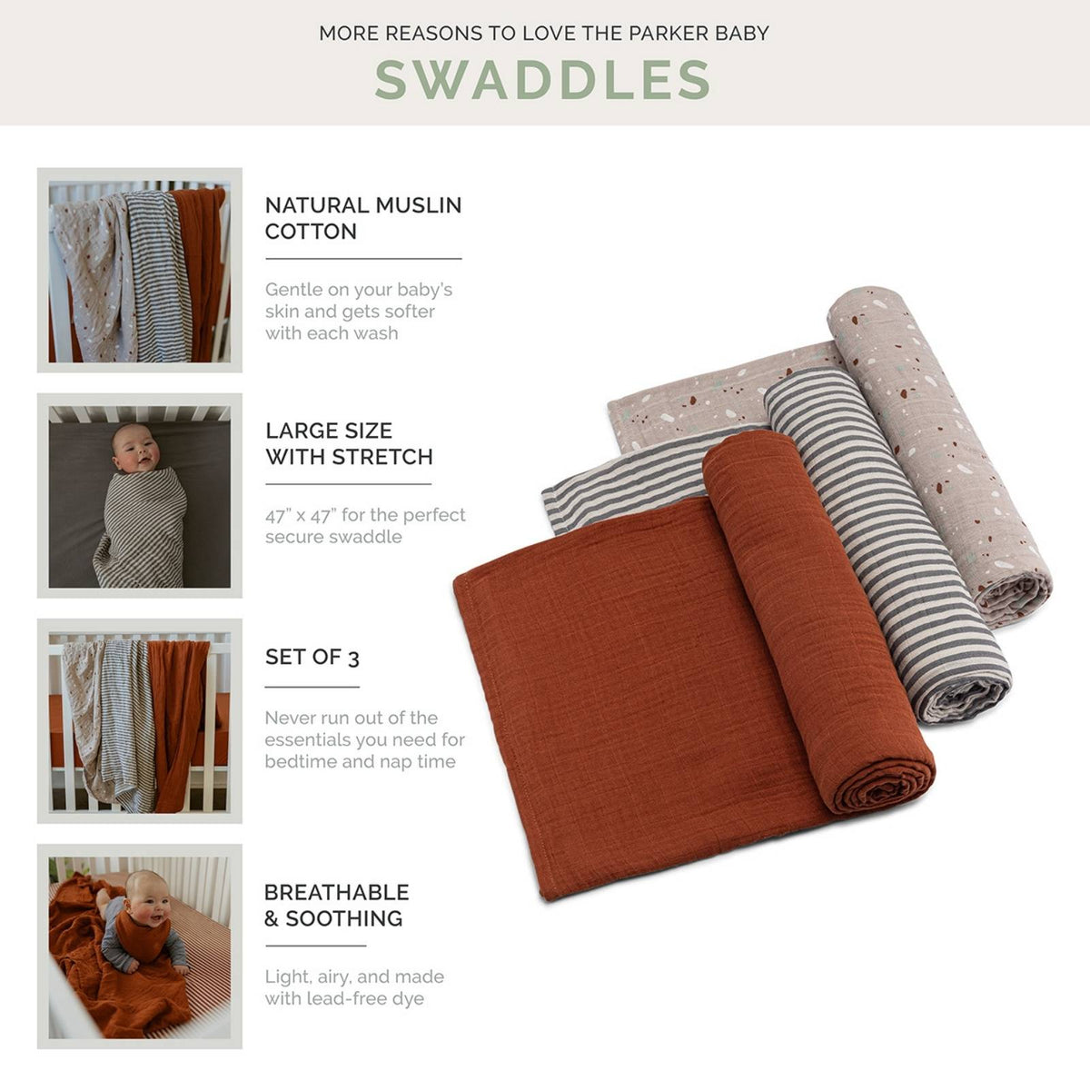 Sage Swaddle Set — Parker Baby Co.