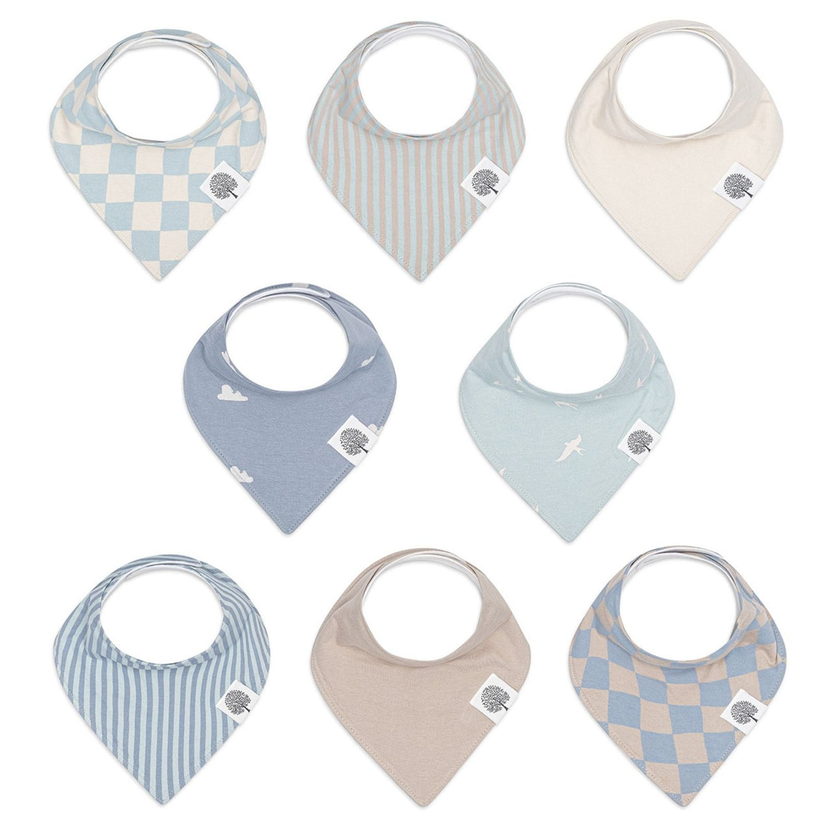 Cloud Bandana Bib Set (8 pack) — Parker Baby Co.