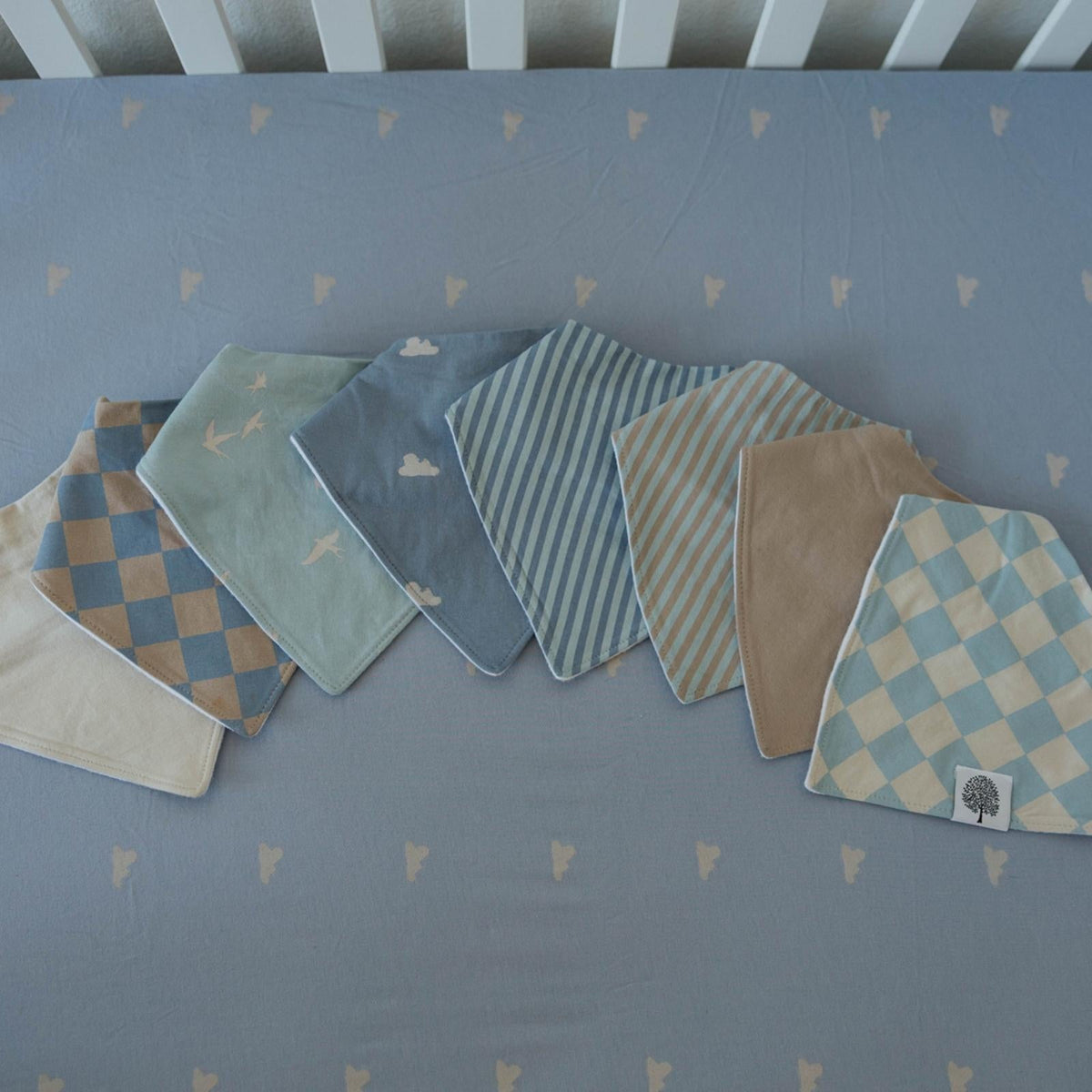 Cloud Bandana Bib Set (8 pack) — Parker Baby Co.