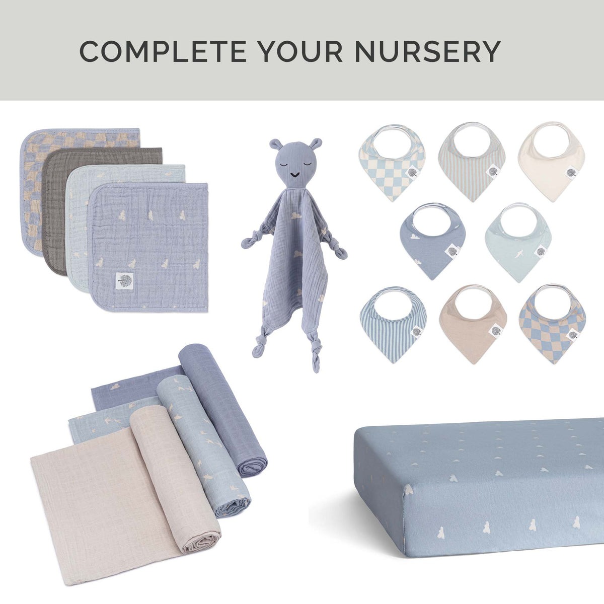 Cloud Set - Muslin Burp Cloths (4 Pack) — Parker Baby Co.