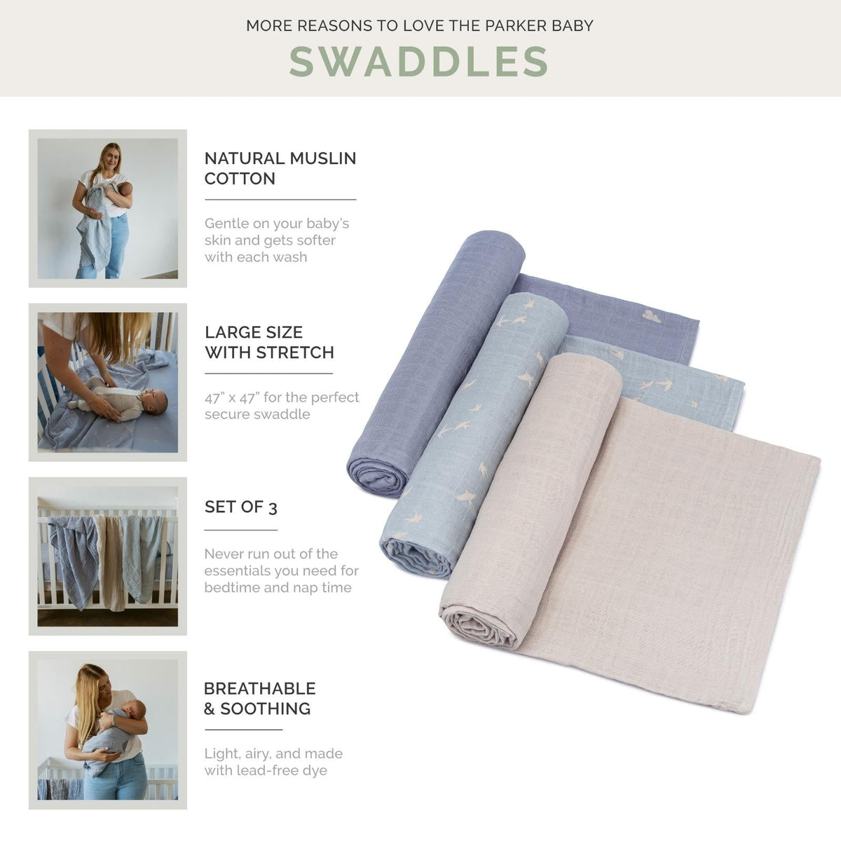 Stormy Swaddle Set — Parker Baby Co.