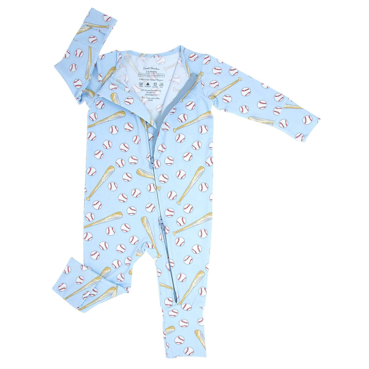 Classic Baseball Convertible Romper — Sweet Bamboo
