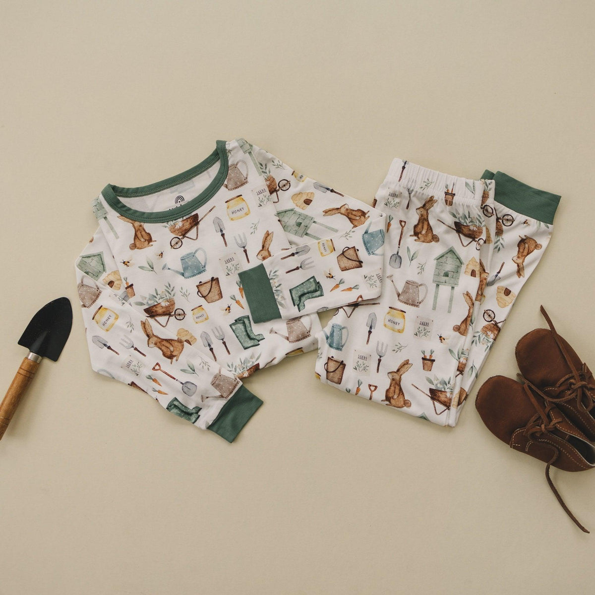 Cottontail Garden 2pc Bamboo Pajamas — Little Joy Co.