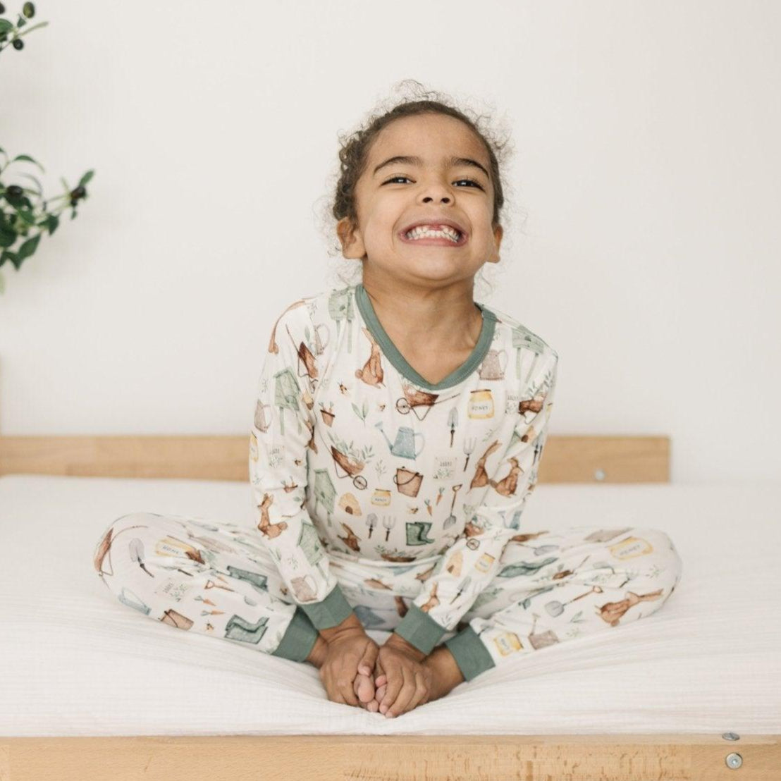 Cottontail Garden 2pc Bamboo Pajamas — Little Joy Co.