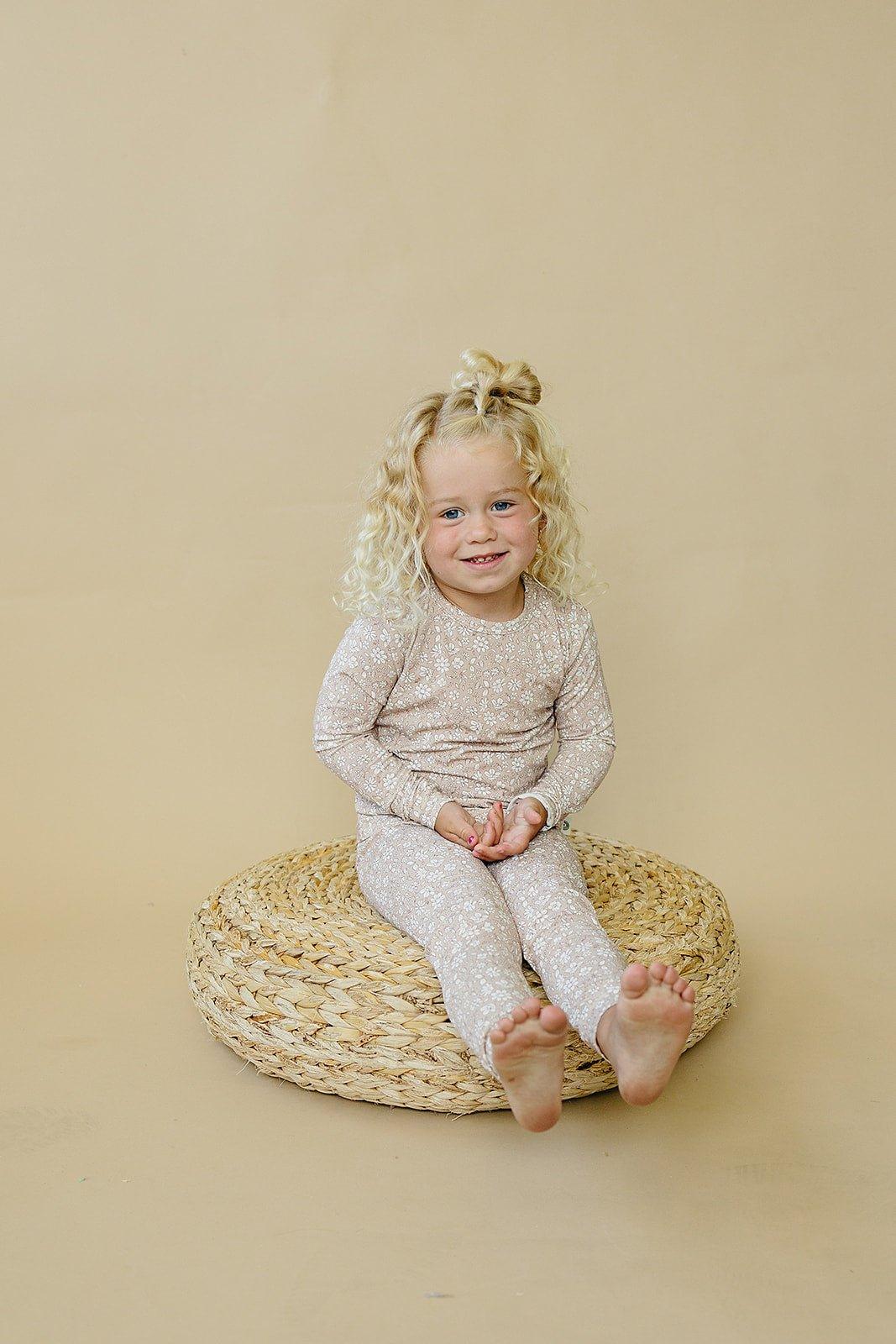 Dainty Ditsy 2pc Bamboo Pajamas — Little Joy Co.