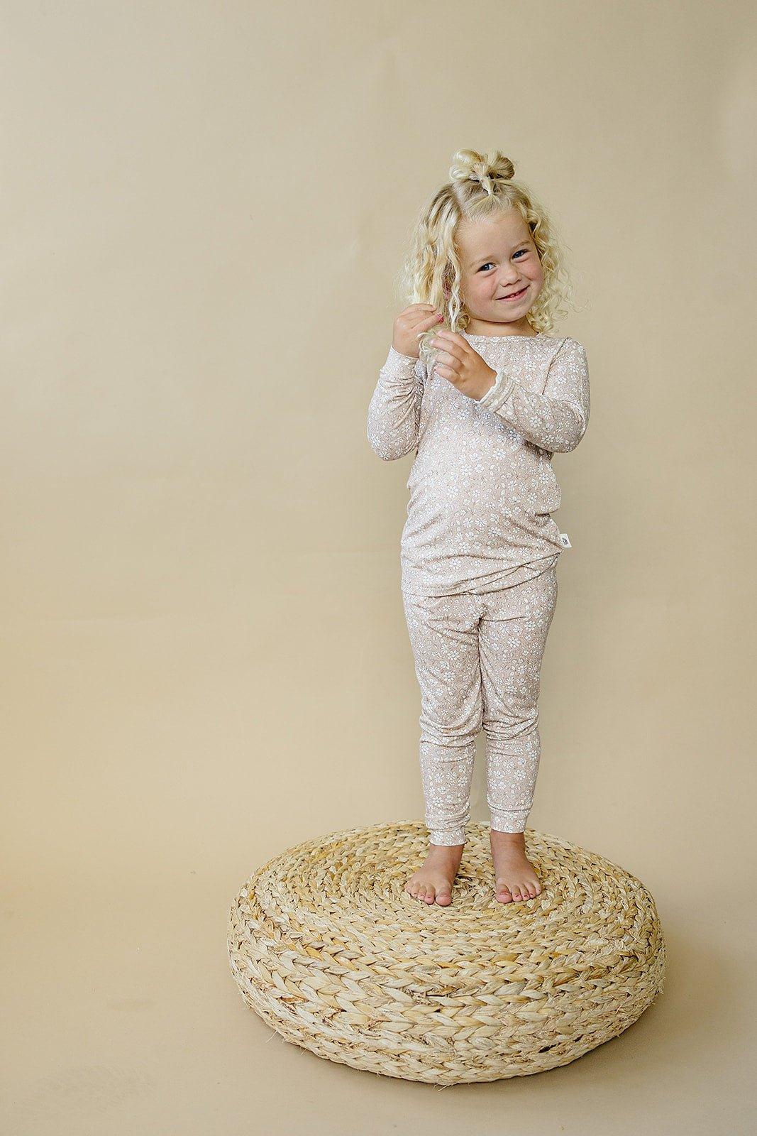 Dainty Ditsy 2pc Bamboo Pajamas — Little Joy Co.