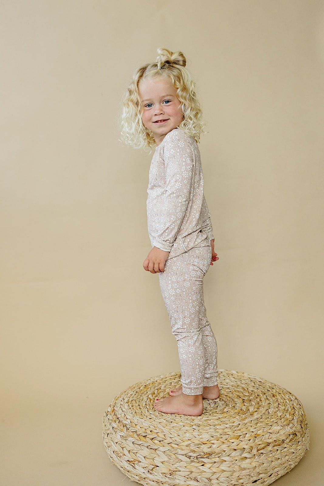 Dainty Ditsy 2pc Bamboo Pajamas — Little Joy Co.