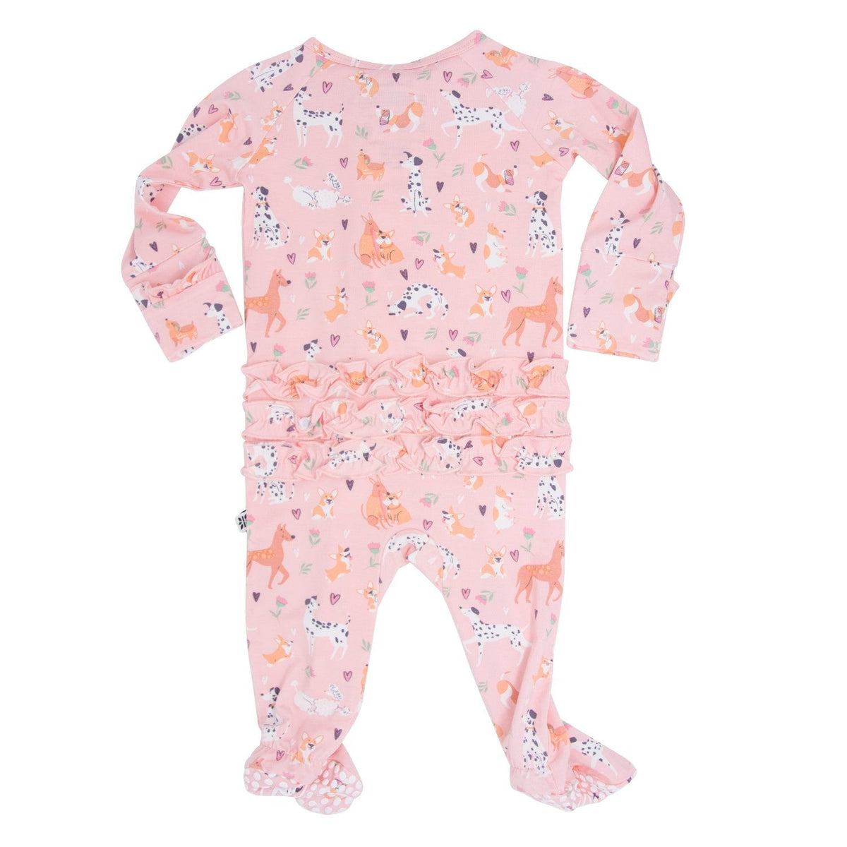 Dalmatian Poodle Puppy Ruffle Footie — Sweet Bamboo