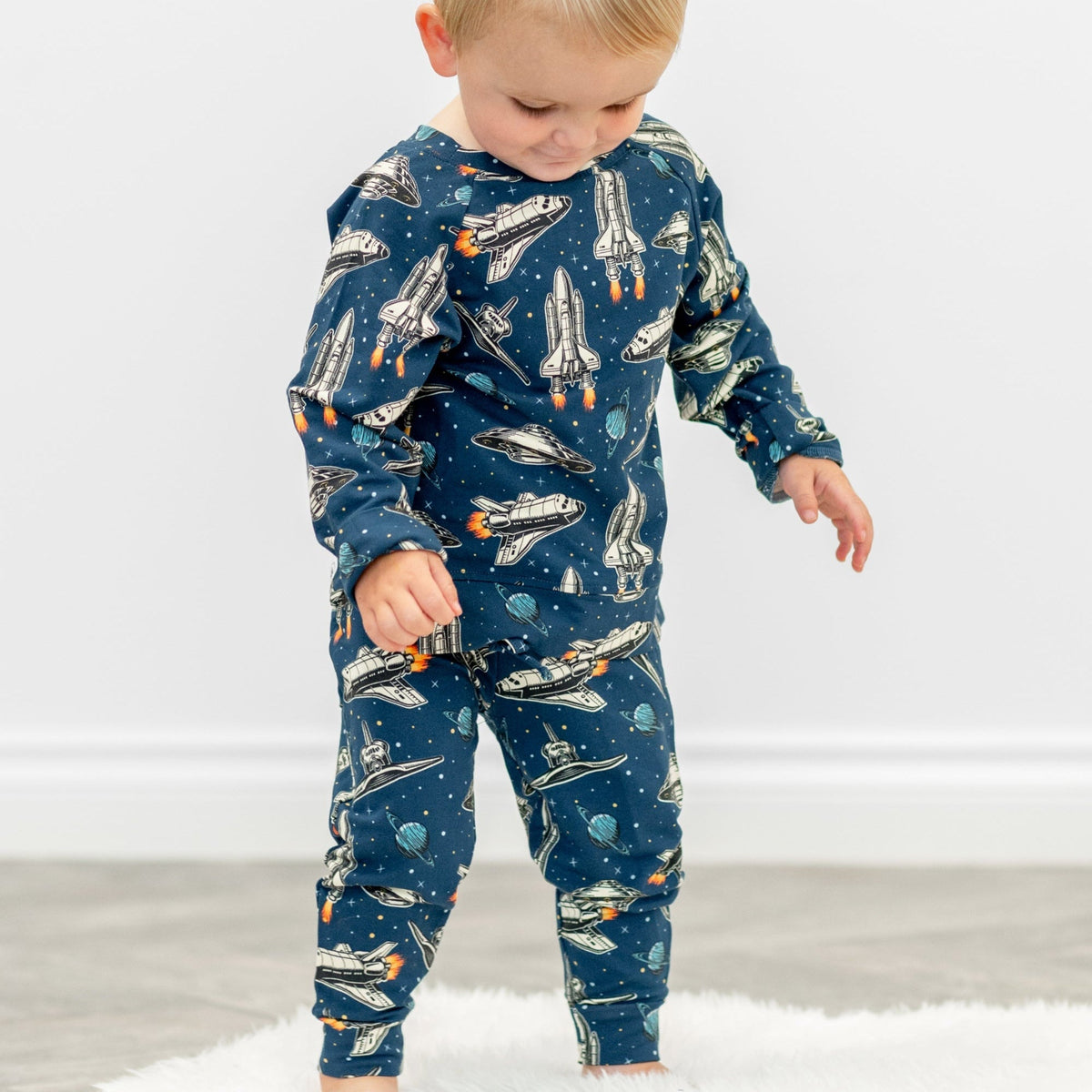 Deep In Orbit Crew Neck Jogger Set — Sweet Bamboo