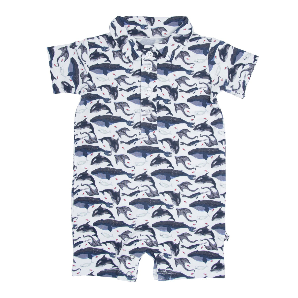 Deep Sea Creatures Whale Polo Romper — Sweet Bamboo
