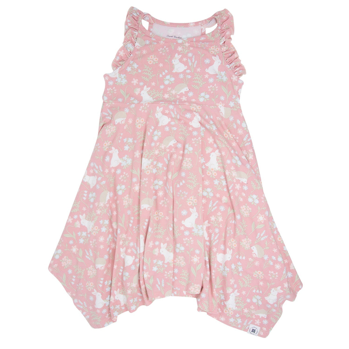 Pink Bunny Floral Emma's Racerback Dress — Sweet Bamboo