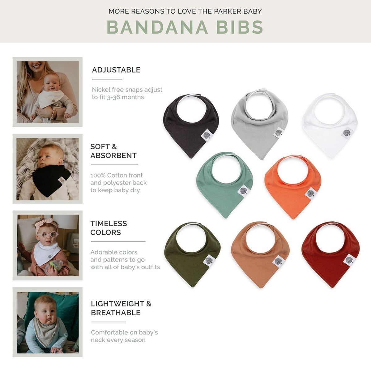 Estes Bandana Bib Set (8 pack) — Parker Baby Co.
