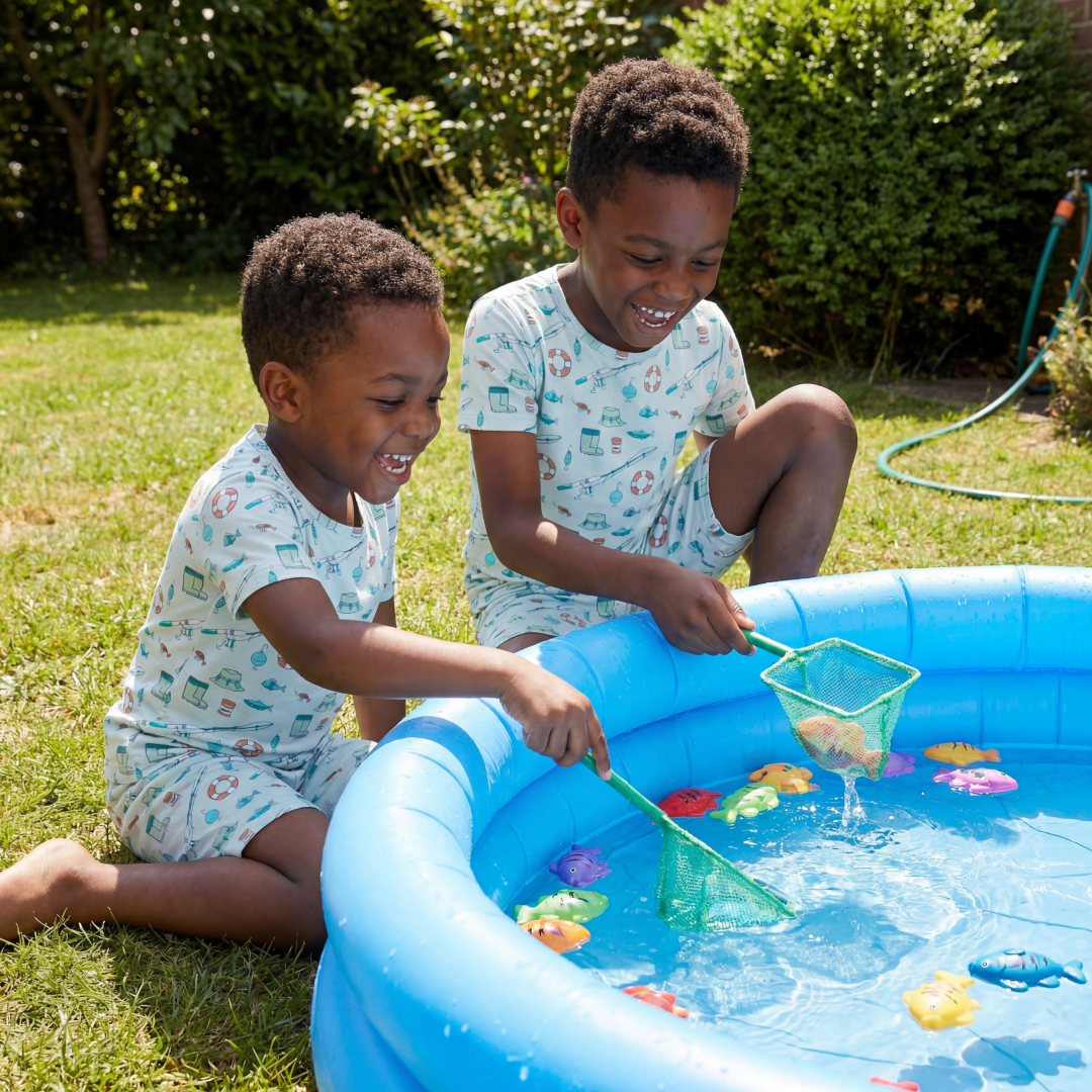 Fishing Poles Summer Pajama Set — Sweet Bamboo