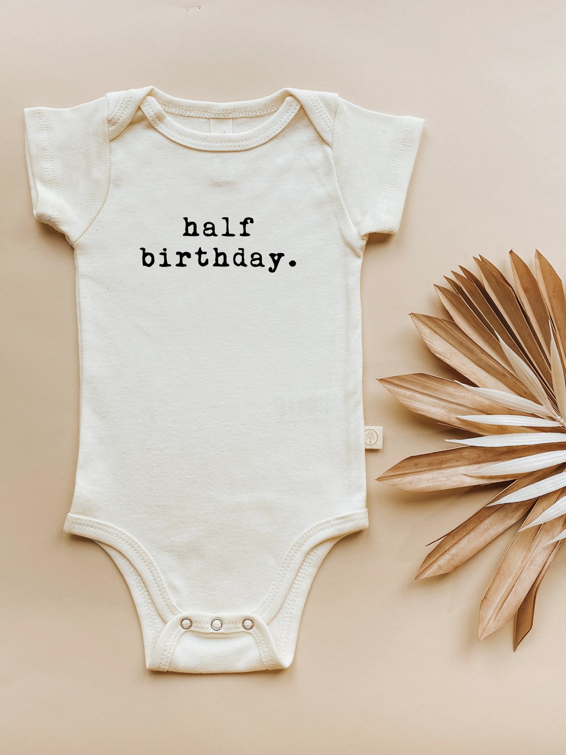 Half Birthday Organic Baby Bodysuit — Tenth & Pine