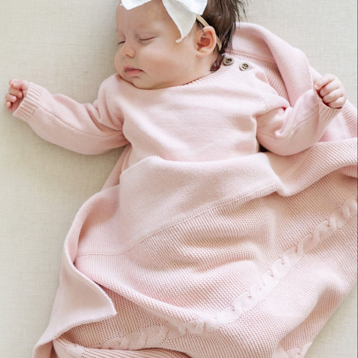 Heirloom Cotton Knit Receiving Blankets — Saranoni