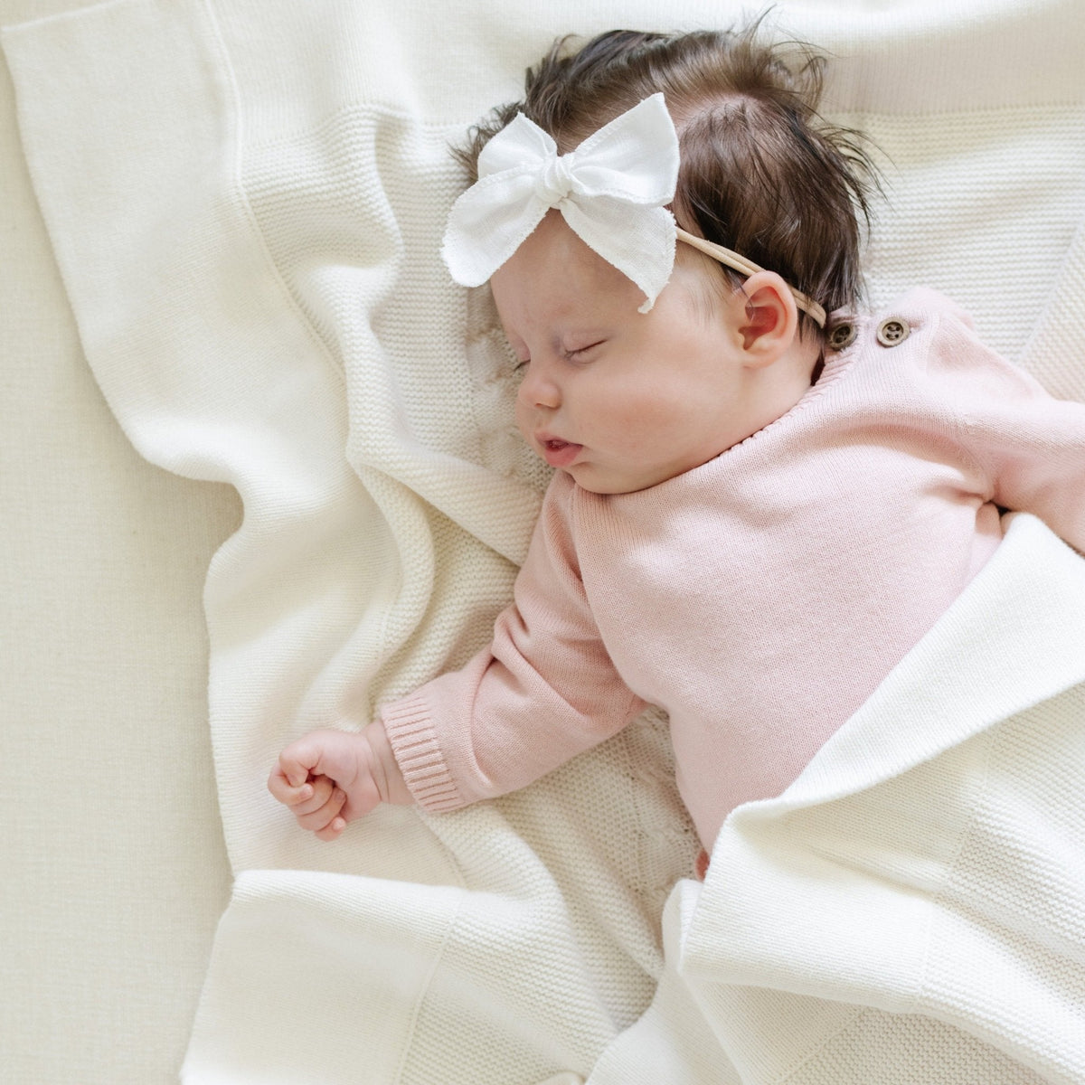 Heirloom Cotton Knit Receiving Blankets — Saranoni