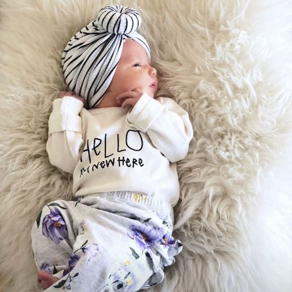 Hello I'm New Here Organic Bodysuit Long Sleeve — Tenth & Pine