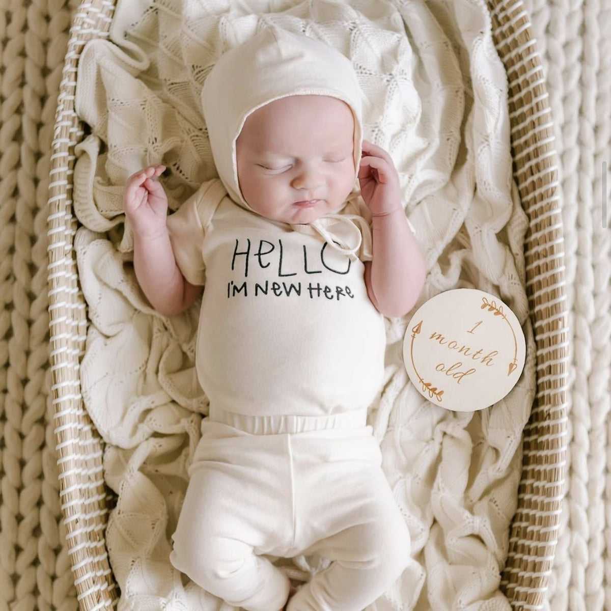 Hello I'm New Here Organic Baby Bodysuit — Tenth & Pine