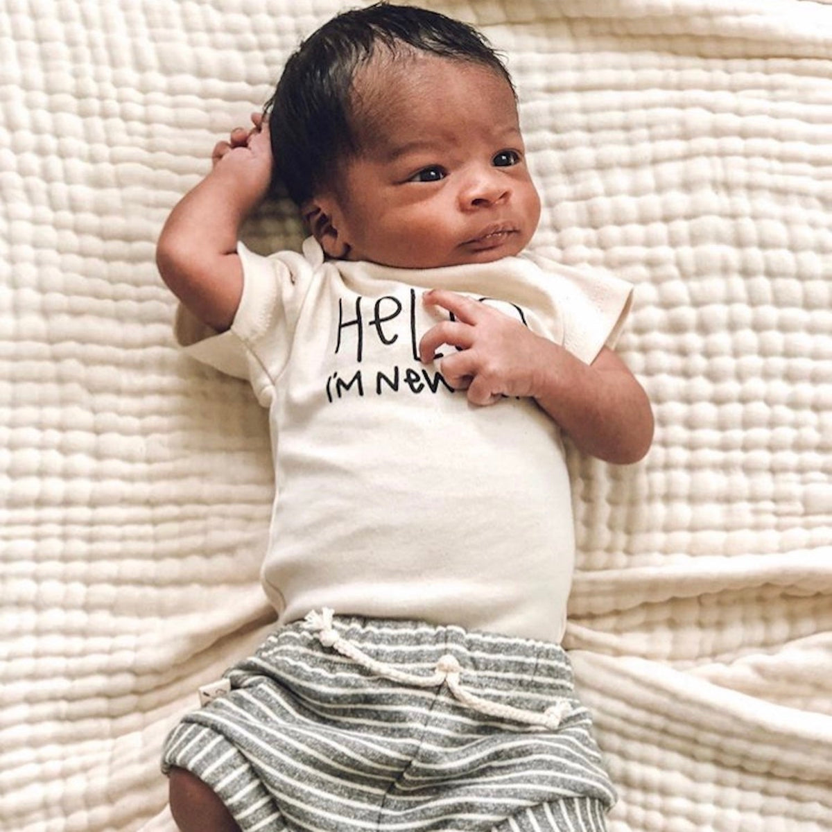 Hello I'm New Here Organic Baby Bodysuit — Tenth & Pine
