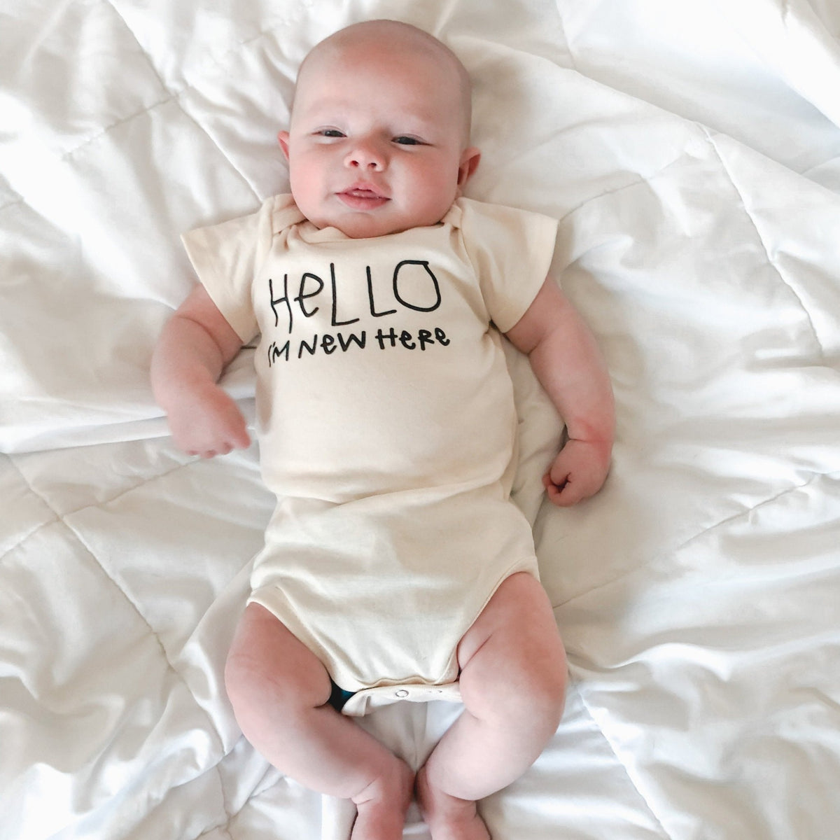 Hello I'm New Here Organic Baby Bodysuit — Tenth & Pine