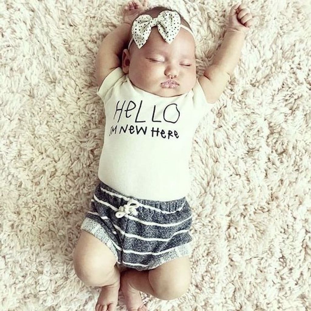 Hello I'm New Here Organic Baby Bodysuit — Tenth & Pine