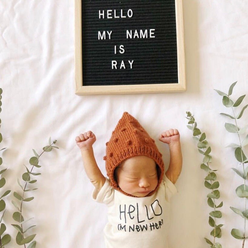 Hello I'm New Here Organic Baby Bodysuit — Tenth & Pine